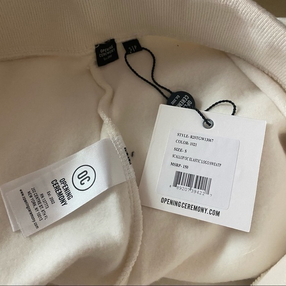 OPENING CEREMONY sz S Scallop Logo Sweatpants - Picture 4 of 7